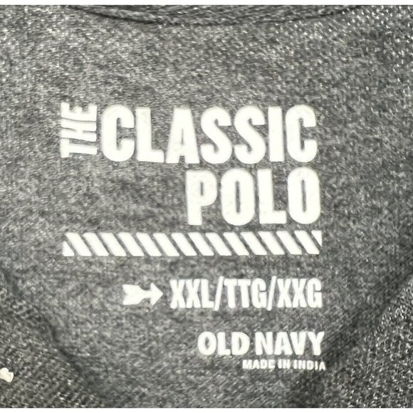 Old Navy The Classic Polo ~ Black/Dark Gray~ Size 2XL - Picture 4 of 5